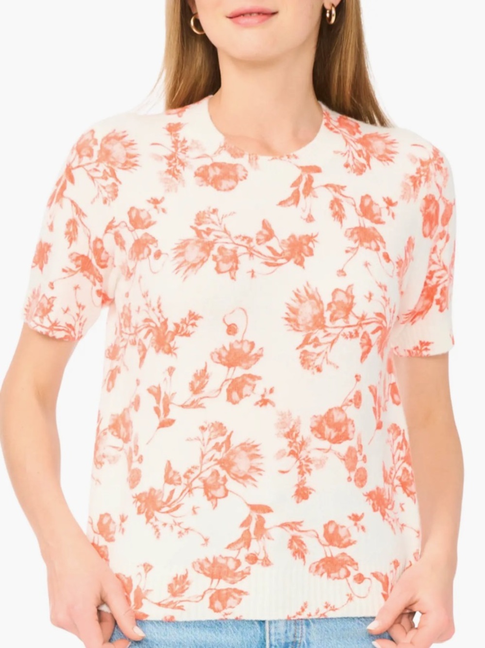 TED BAKER Floral Short Sleeve Sweater,M!NWT